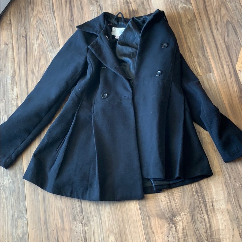 Pleated Peacoat